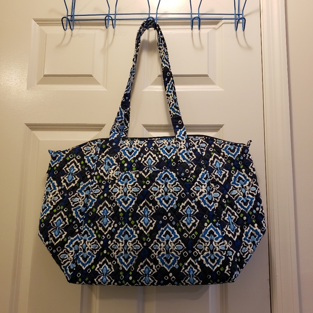 Vera Bradley Travel Tote Ink Blue Large Duffel